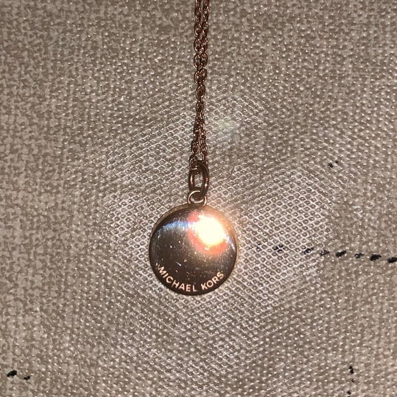 Michael Kors Rose Gold Necklace; Pouch included - Picture 5 of 7